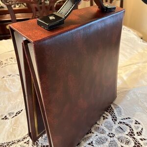 Brown Leather 4 Section Photo Album